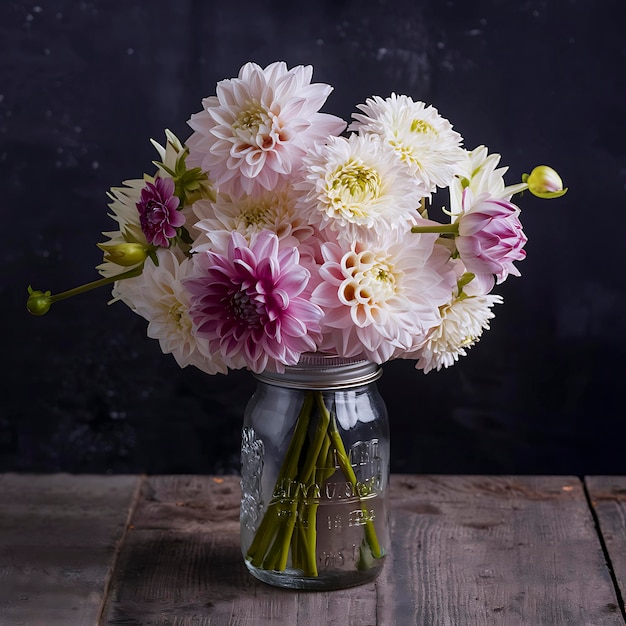 Fresh Flowers In A Jar