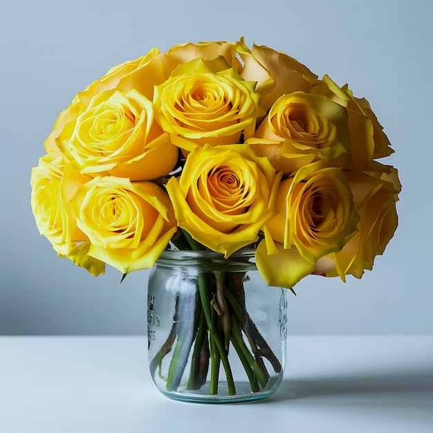 Fresh Flowers In A Jar