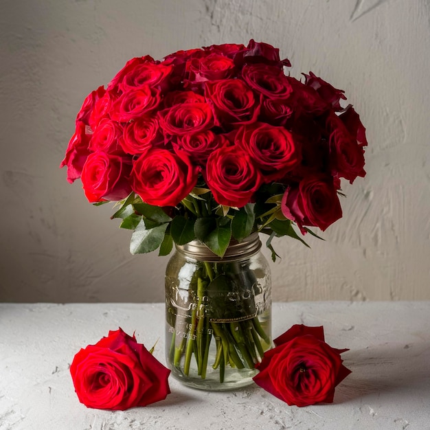 Fresh Flowers In A Jar