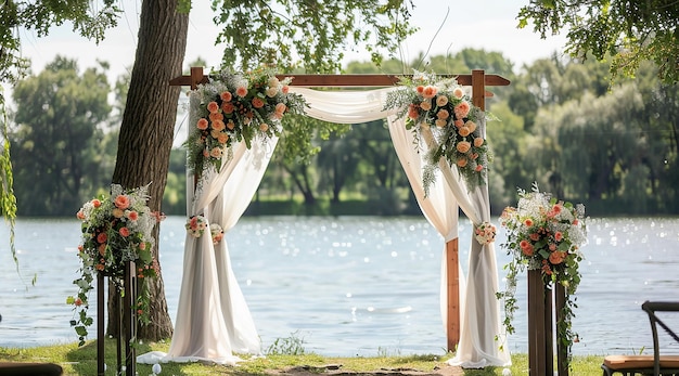 Fresh Flowers Wedding Arch