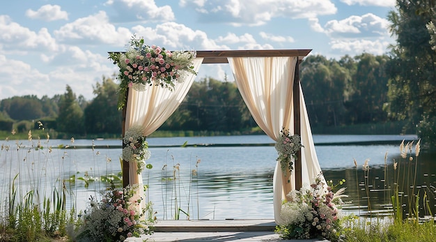 Fresh Flowers Wedding Arch