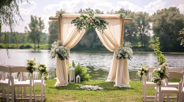 Fresh Flowers Wedding Arch