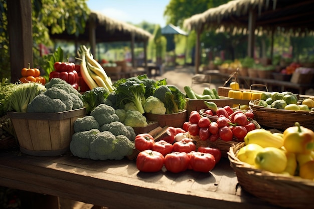 Fresh food photography at rural farmers markets