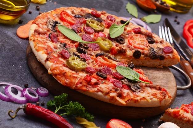 Fresh fragrant pizza from the best products