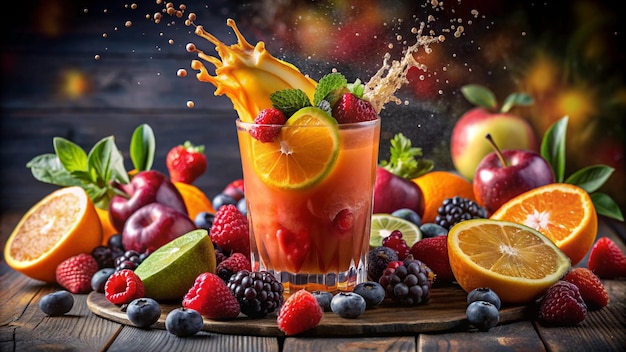 Fresh Fruit Cocktail Splash