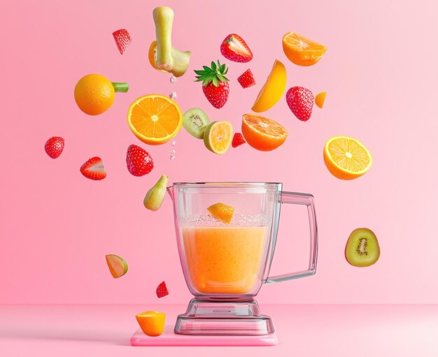 Photo fresh fruit smoothie