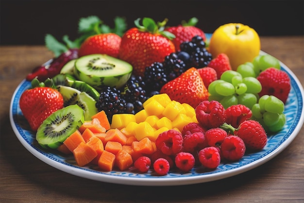 Fresh Fruits and Vegetables Artfully Arranged