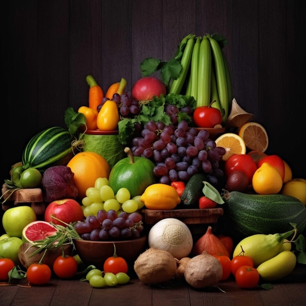 Fresh fruits and vegetables