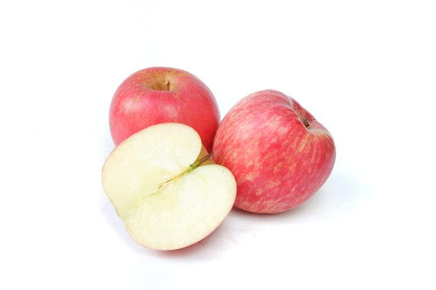 Fresh fuji apple isolated on a white background