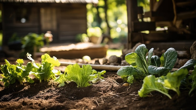 Photo fresh garden beginnings organic vegetable growth