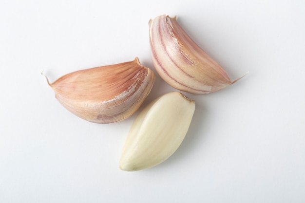 Fresh garlic isolated on white background