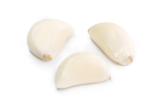 Fresh garlic isolated on white cutout