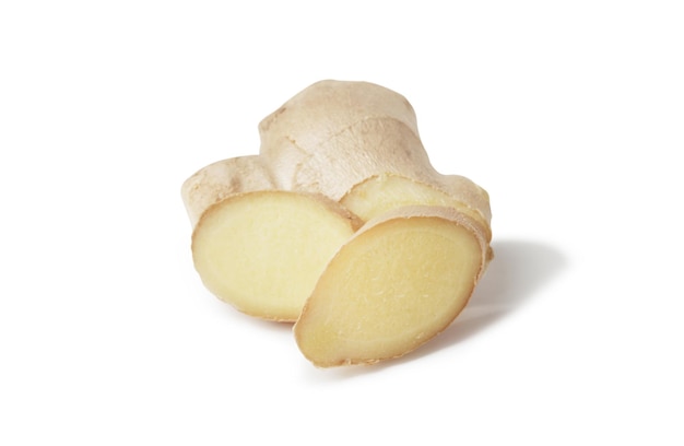 Fresh ginger isolated on white background