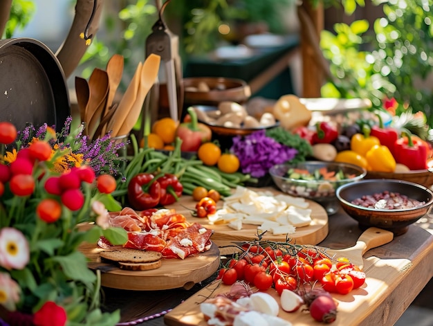 Fresh Gourmet Spread at Outdoor Food Festival