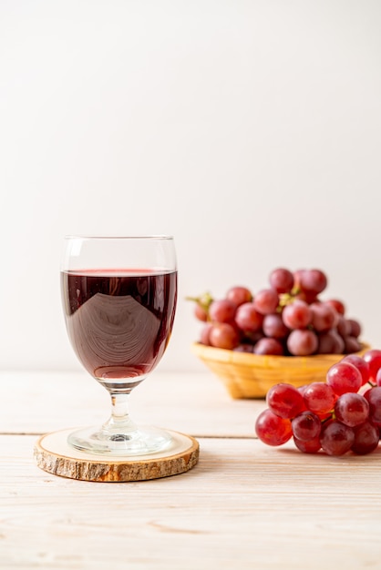 fresh grape juice on wood