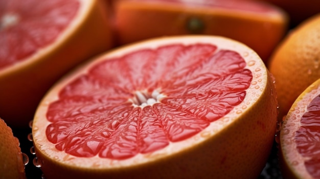 Fresh grapefruit as a background