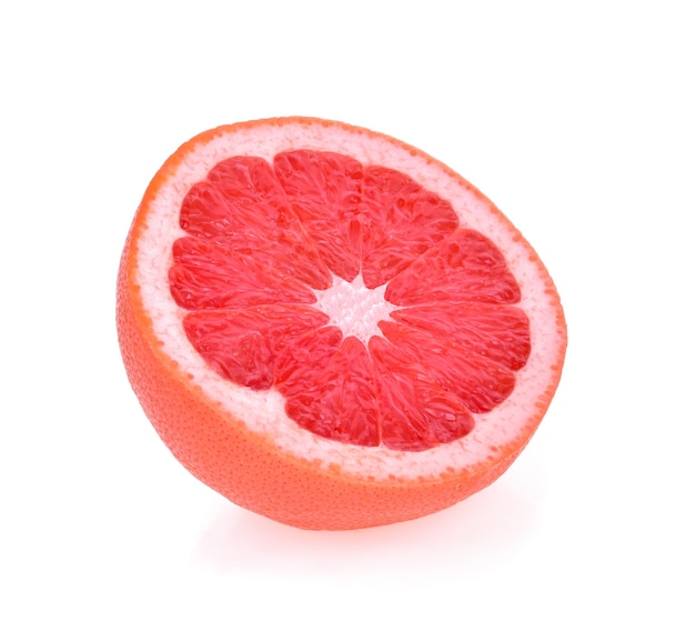 Fresh grapefruit on white