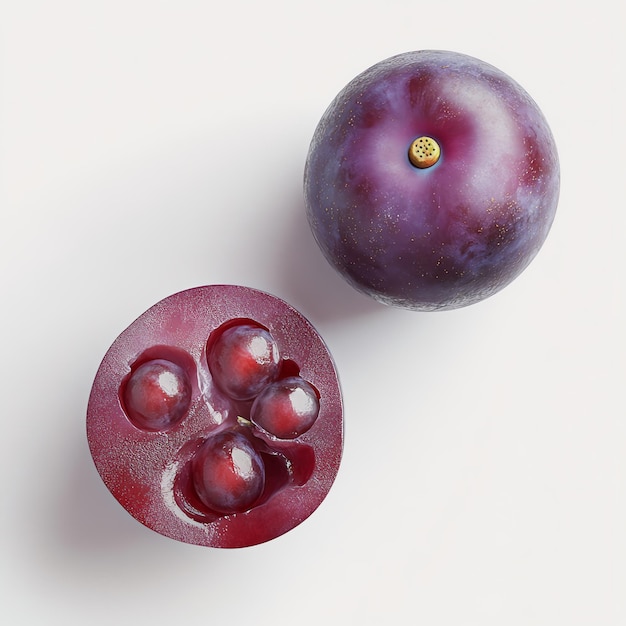 fresh Grapes realistic fruit isolated on a white background