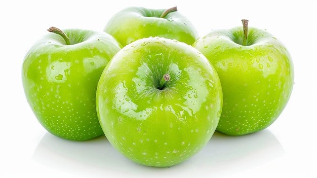 Fresh Green Apples Macro Crisp Juicy Healthy Fruit