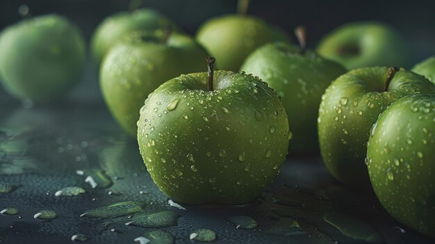 The Fresh Green Apples