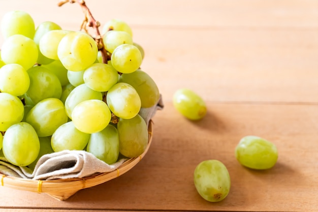 fresh green grapes