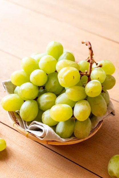 fresh green grapes