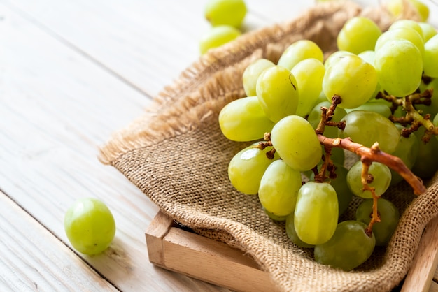 fresh green grapes