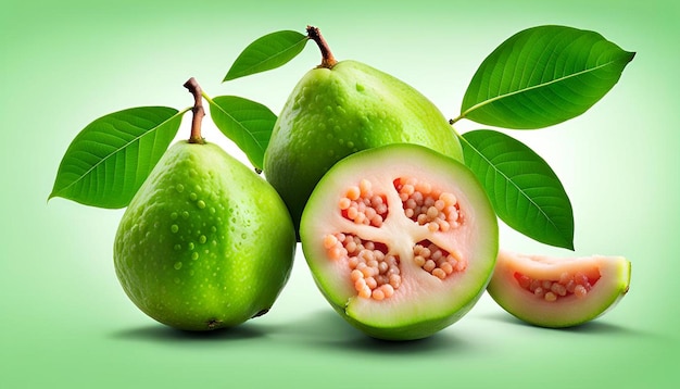 Photo fresh green guava fruit