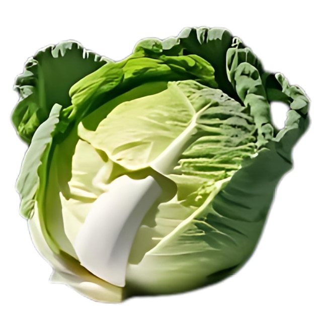 Fresh Green Lettuce Isolated on White Background HighQuality Free Image