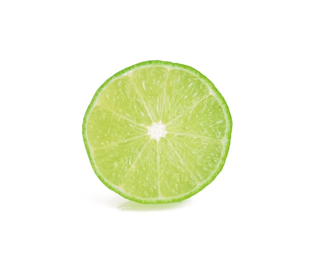 Fresh green lime isolated