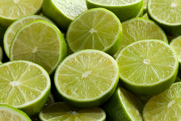 Fresh green limes