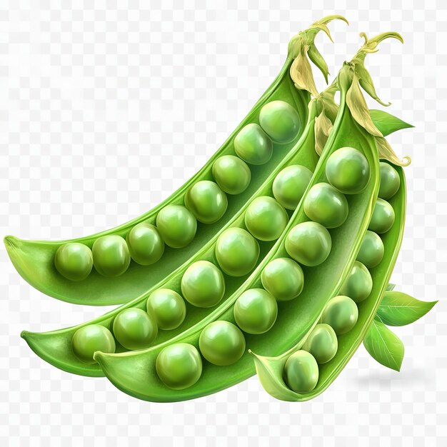 Photo fresh green peas isolated on white