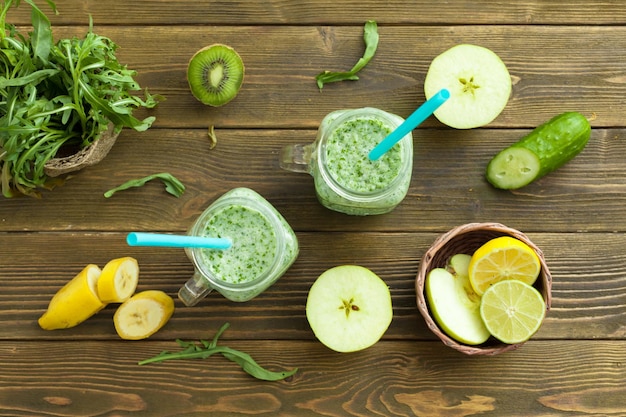 Fresh green smoothy drink