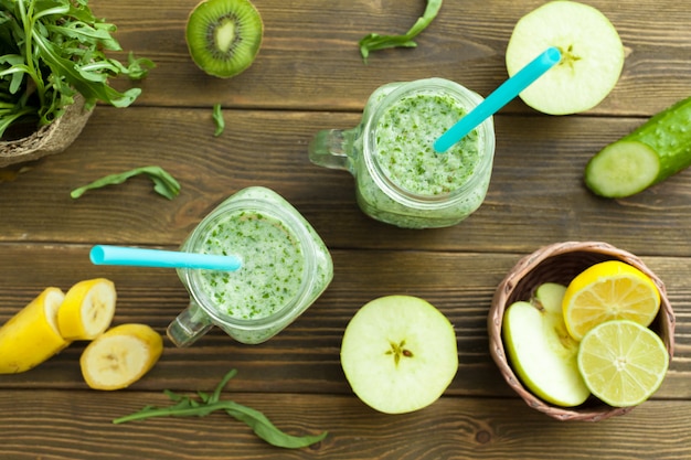 Fresh green smoothy drink