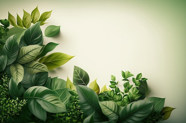 Fresh Greenery Template with Bright Greens and Soft Lighting