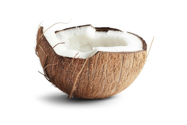 Fresh half coconut isolated on white background png