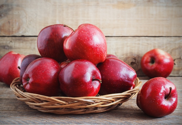 Fresh harvest of apples. Nature fruit concept.