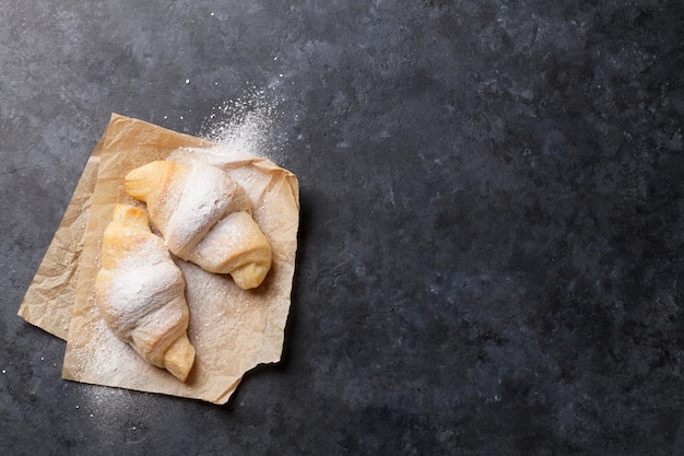 Fresh homemade croissants