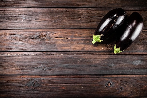 Fresh homemade eggplant on the table