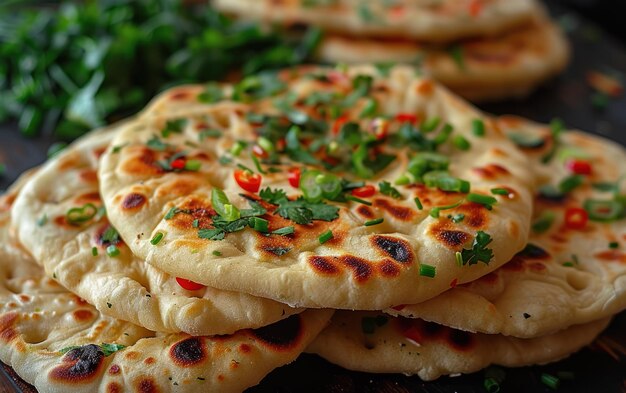 Fresh Homemade Garlic Naan Bread