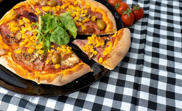 Fresh Homemade Italian Pizza with delicious taste