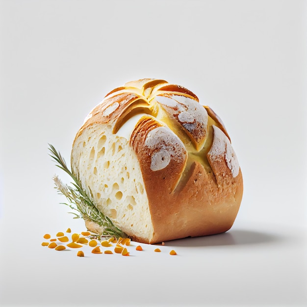 Fresh hot bread Illustration Generative AI