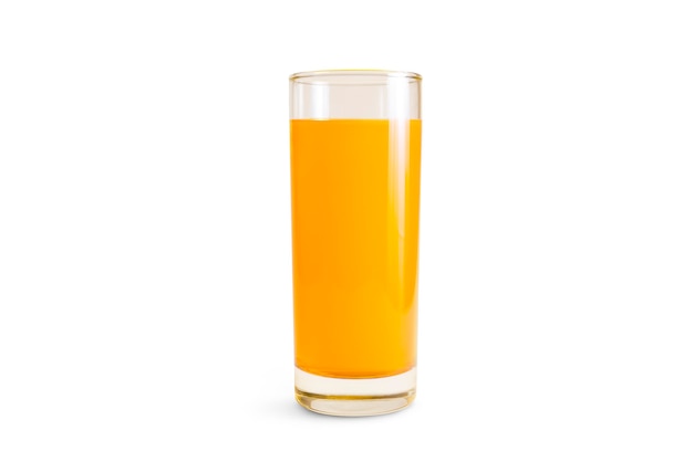 Fresh Juice in glass isolated on white