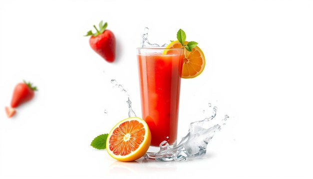 Fresh Juice illustration with white background