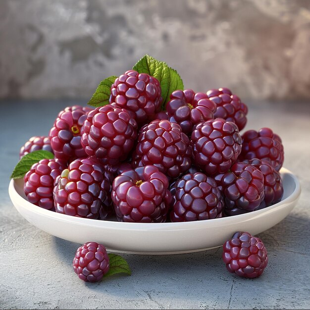 Photo fresh juicy boysenberries