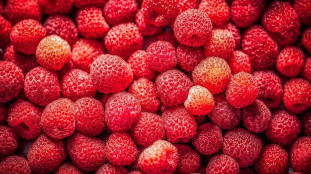 Fresh juicy raspberries