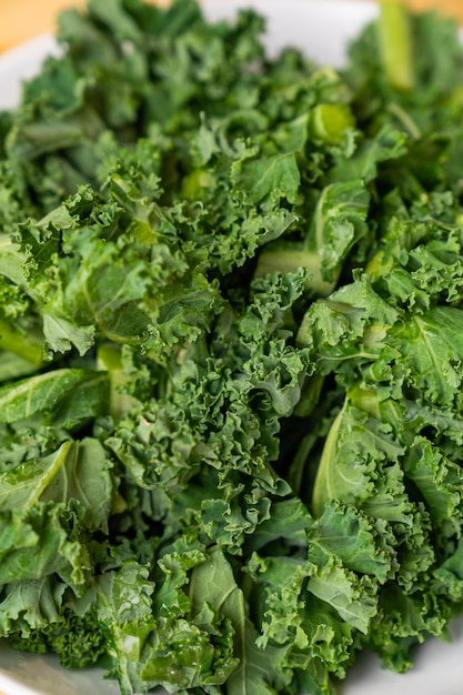 Fresh kale leaves texture Close up