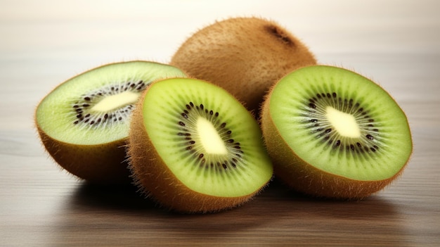 fresh kiwi fruit as background AI Generative