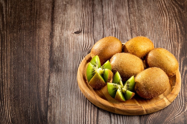 Fresh Kiwi fruit on the table