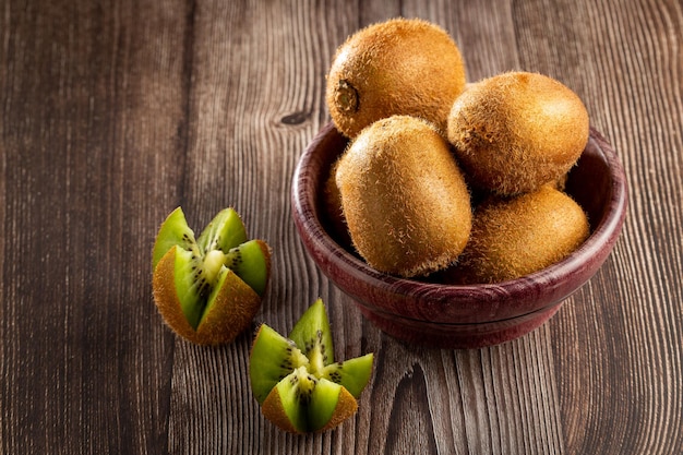 Fresh Kiwi fruit on the table